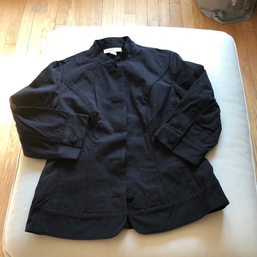 Coldwater Creek black cotton jacket size 4 NWOT